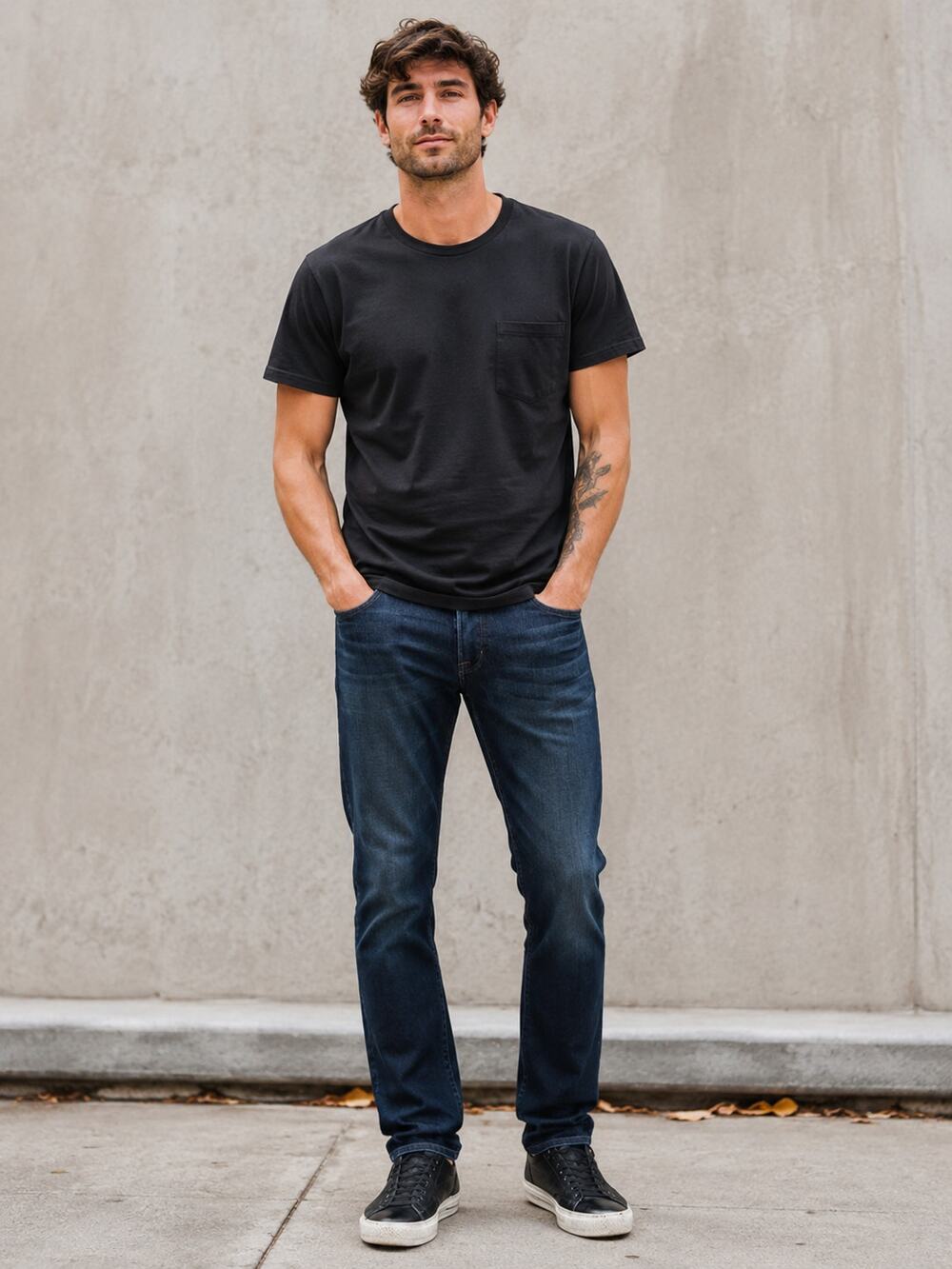 HUDSON Blake Slim Straight Jeans Dark Wash Button Fly Men's 34